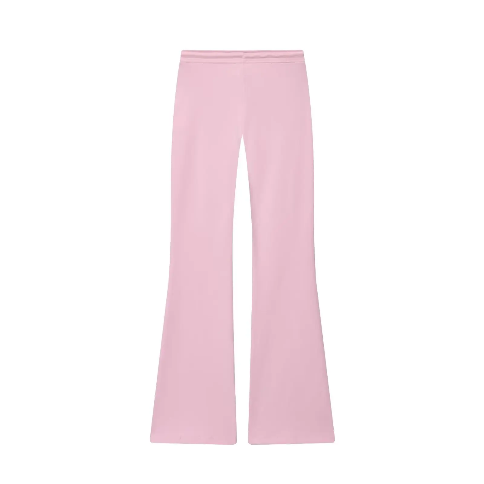 JNLEAOG خريف جديد المرأة Faion مجموعة الطيار Jaet على الوجهين القماش متوهج السراويل المتشابكة عالية الخصر طويلة Sve جولة Ne #5