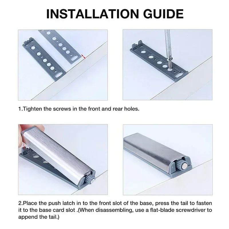 1/3 Packs Push To Open Kast Hardware Magnetische Push Vergrendelingen voor Kasten Deuropener Touch Klink met Magneet voor Meubels