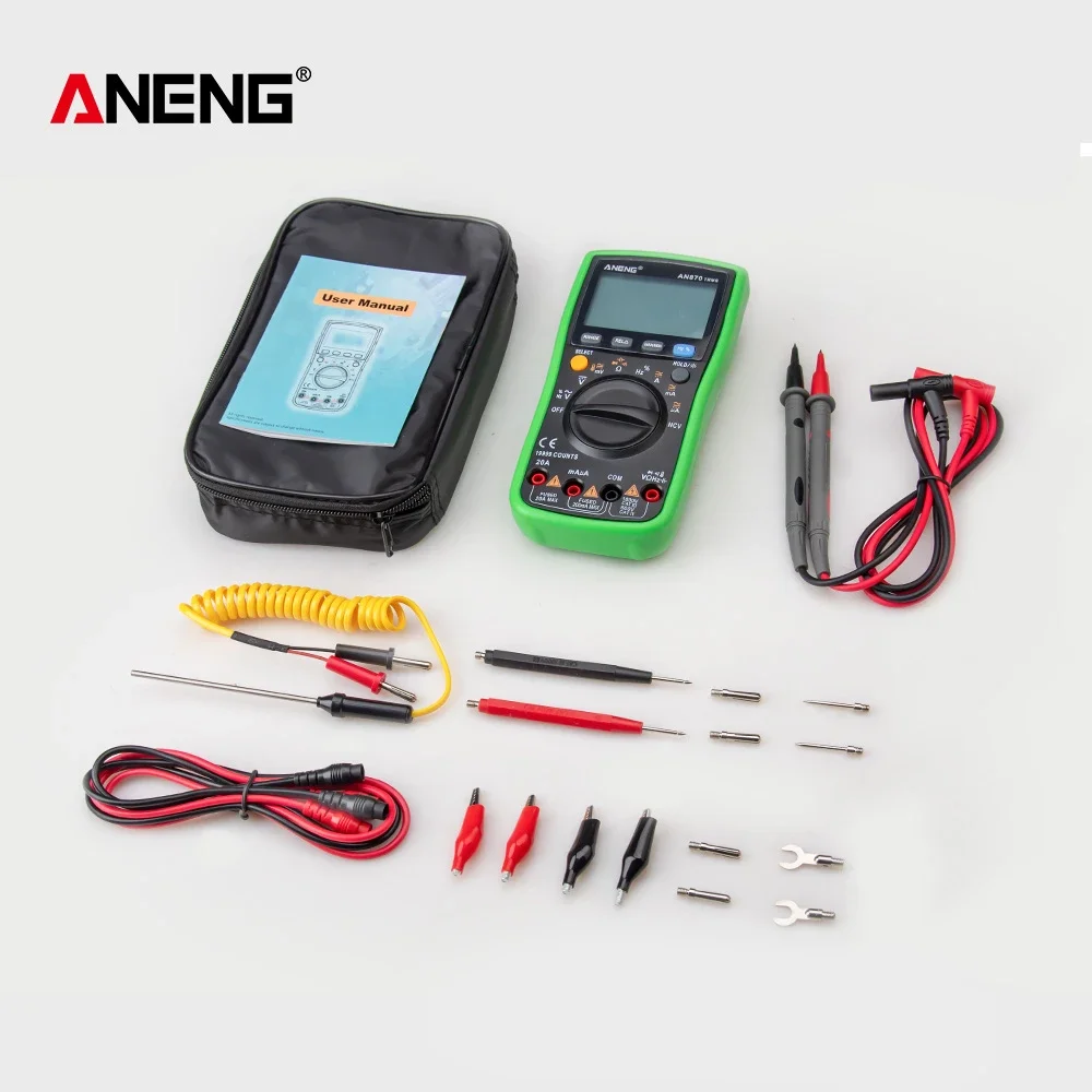 Aneng AN870 19999 Telt Non Contact Multitester True Rms Multimeters Ac/Dc Spanning Stroom Ncv Hd Backlit Scherm Testers gereedschap