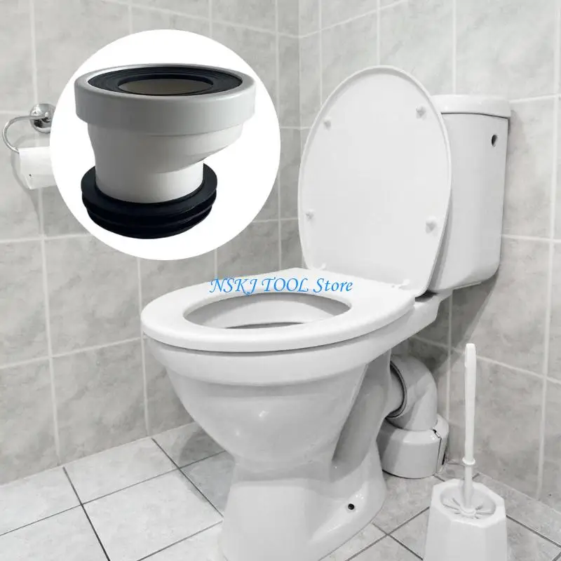 L8RC Bathroom Toilet Pipe Connectors Easy to Install Toilet Sewer Drain Adapters