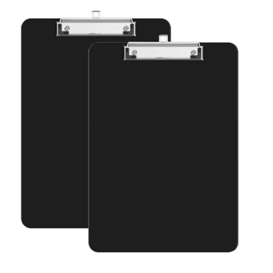 

Plastic Clipboards, [Pack of 2] A4 Clipboard Folder 12.5x9 Inch Clip Boards with Secure Hold for Office and Classroom Supplies