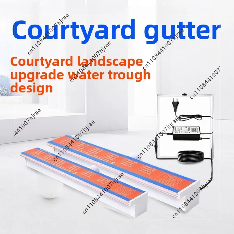 PVC Acrylic Waterfall Outlet Water Channel Wall Mounted Water Curtain With Light Pond New Unit Part
