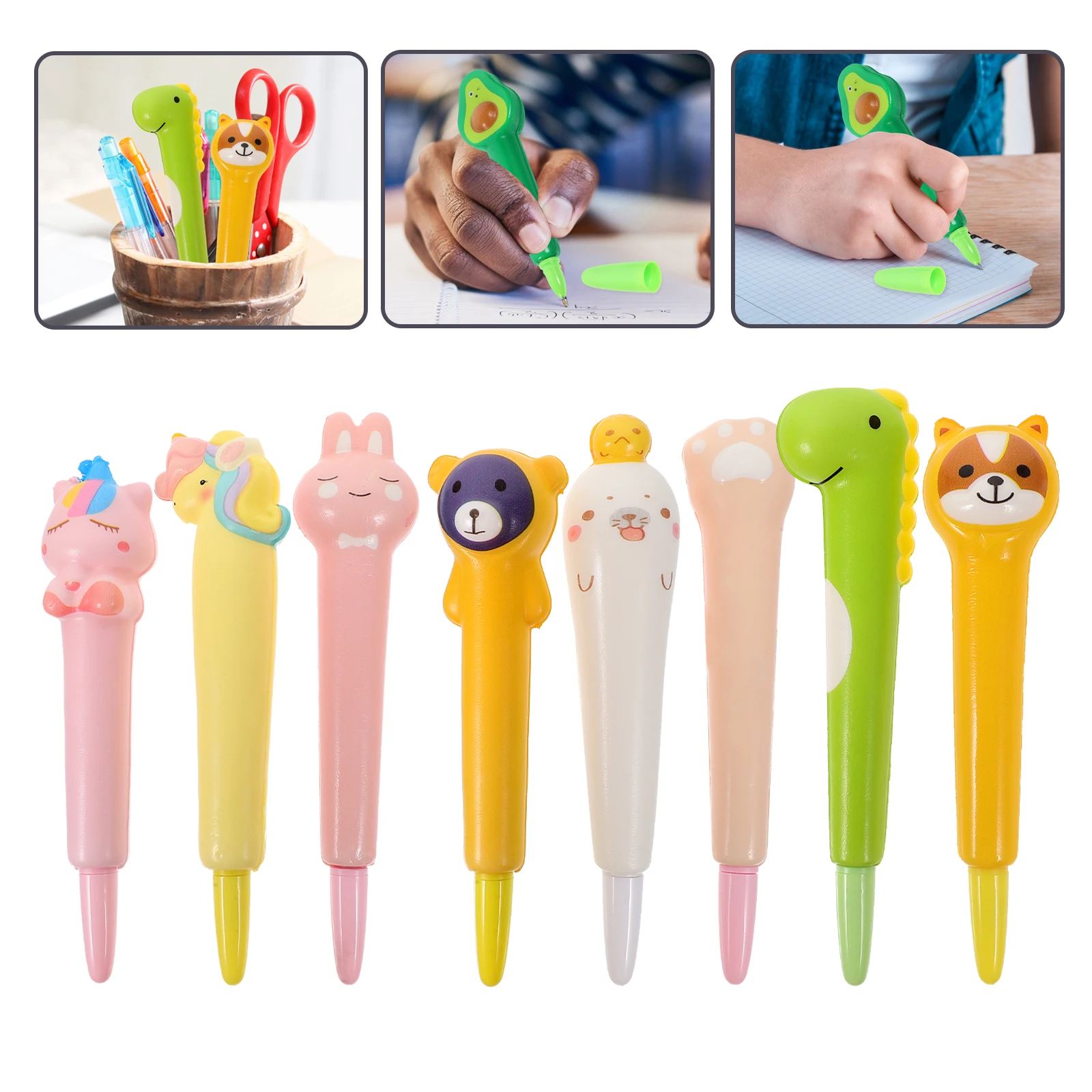 

10 Pcs Decompression Pen Jell Pens Gel Cute for School Journal Plastic Journaling