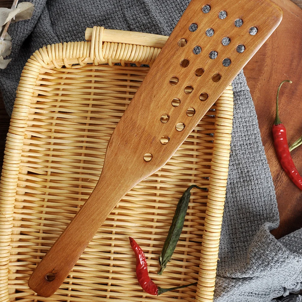 

24 Hole Spatula Non-Stick Spatula Non Scratch Wooden Kitchen Utensils Cooker Spoons Anti Scald Cookware Dining Tools
