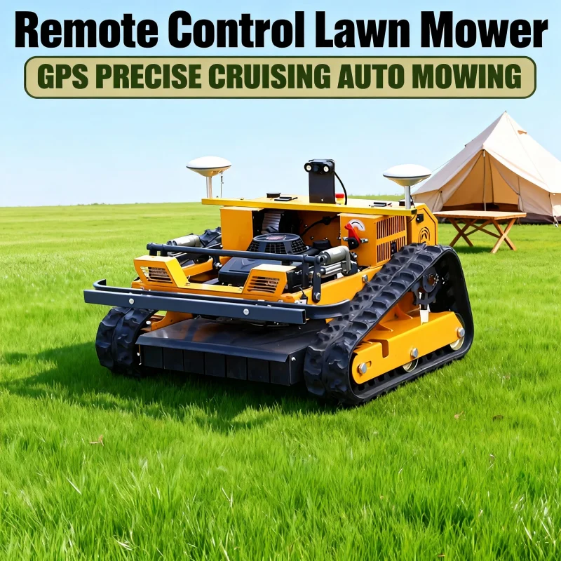 

Customized Tracked 4-Stroke Lawn Mower - GPS Automatic Cutting Small Household Agricultural Remote-Controlled ATV Weeder