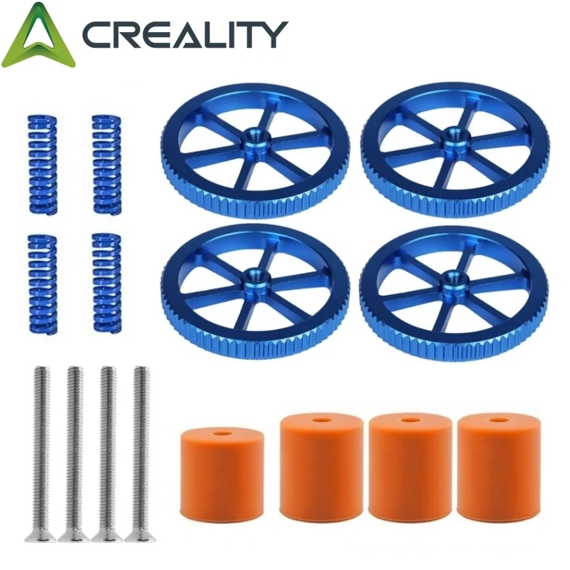 

Creality Metal Leveling Knobs with Hot Bed Springs for Ender 3/3 Pro/3 V2 Ender 5/5 Plus/Pro CR-10 CR10S/10S Pro/20 3D Printers