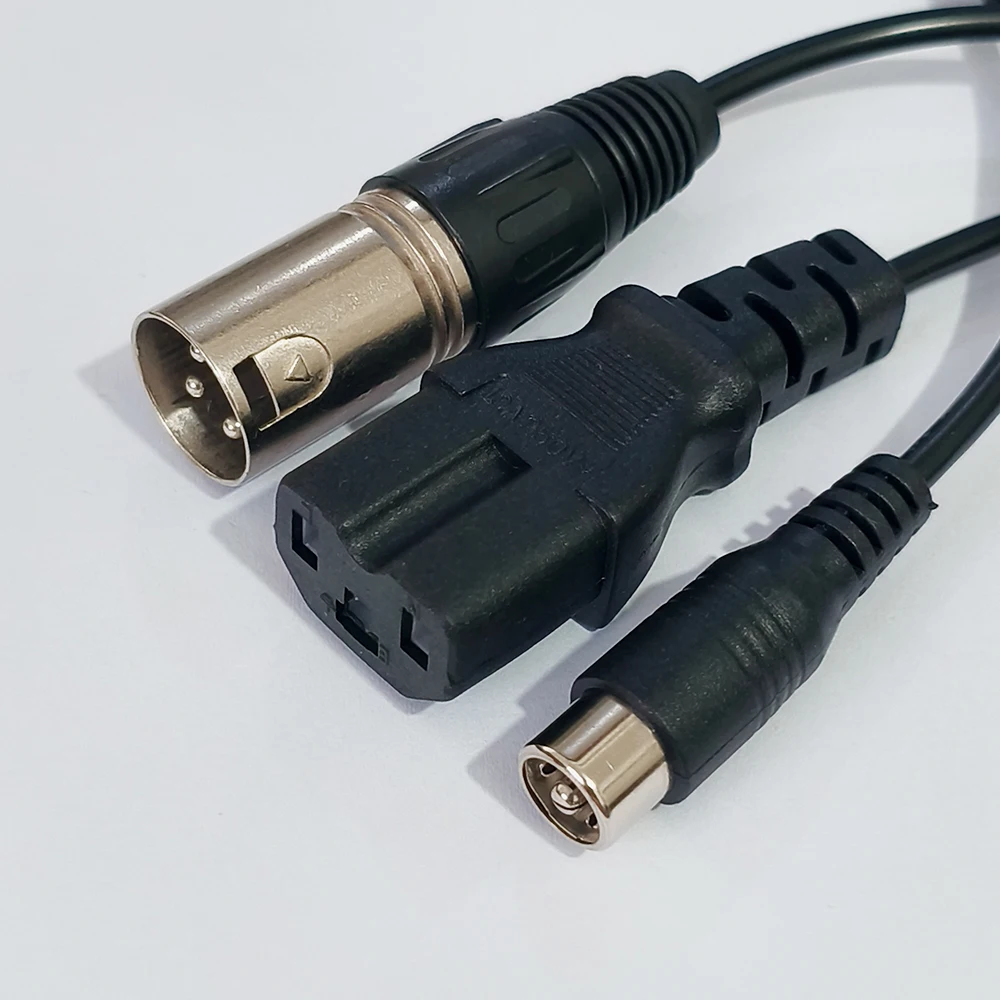 1Pcs 20AWG Copper DC 5521 Female to 5525 Male M12 M16 3Pin Female XLR RCA Aviation IEC Power Cable For Hoverboard E-Bike