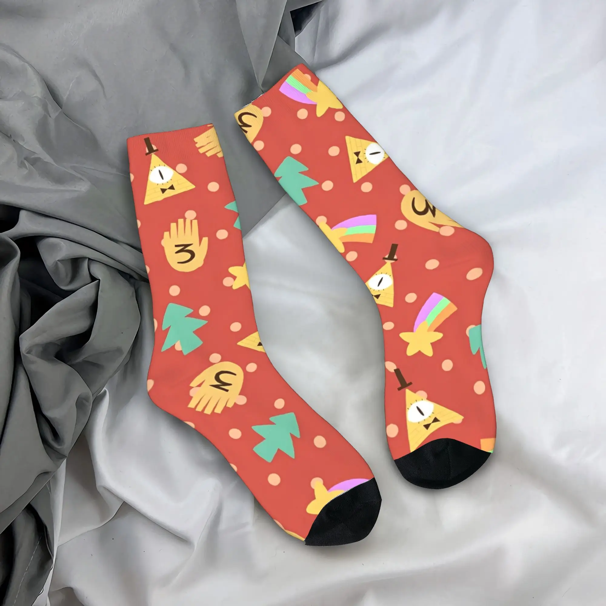 

Anime Cartoon Gravity Falls Socks Men Women Polyester Casual Socks Spring Summer Autumn Winter Middle Tube Stockings Gift