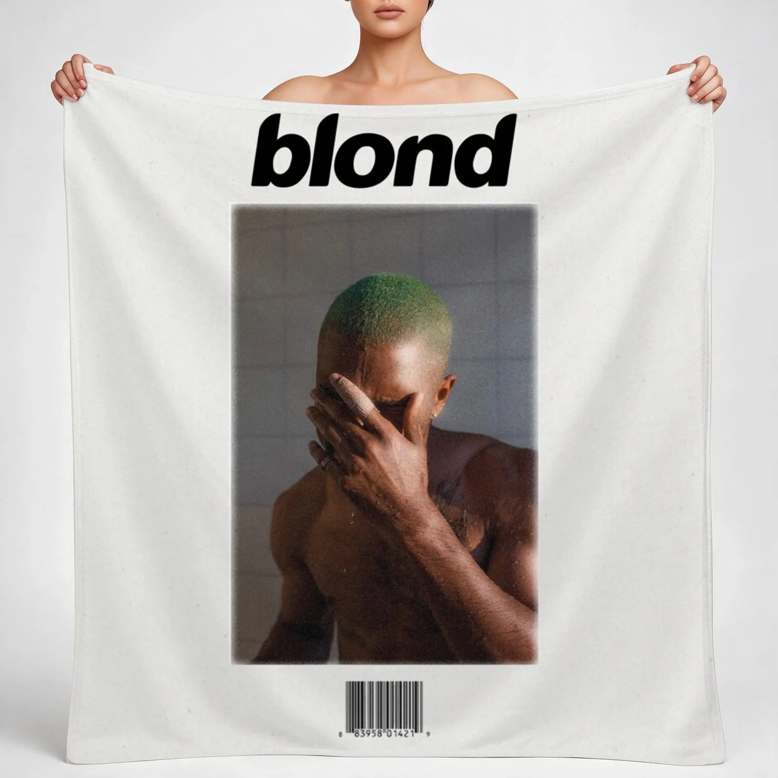 Blond Frank Ocean Album Grainy Vintage Retro Throw Blanket couch cozy soft plush fuzzy picnic outdoor blanket
