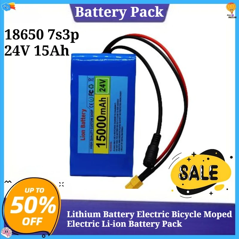 

18650 7s3p 24V 15Ah Lithium Battery Electric Bicycle Moped Electric Li-ion Battery Pack And US Or EU 2A Charger 29.4v 350W 500W