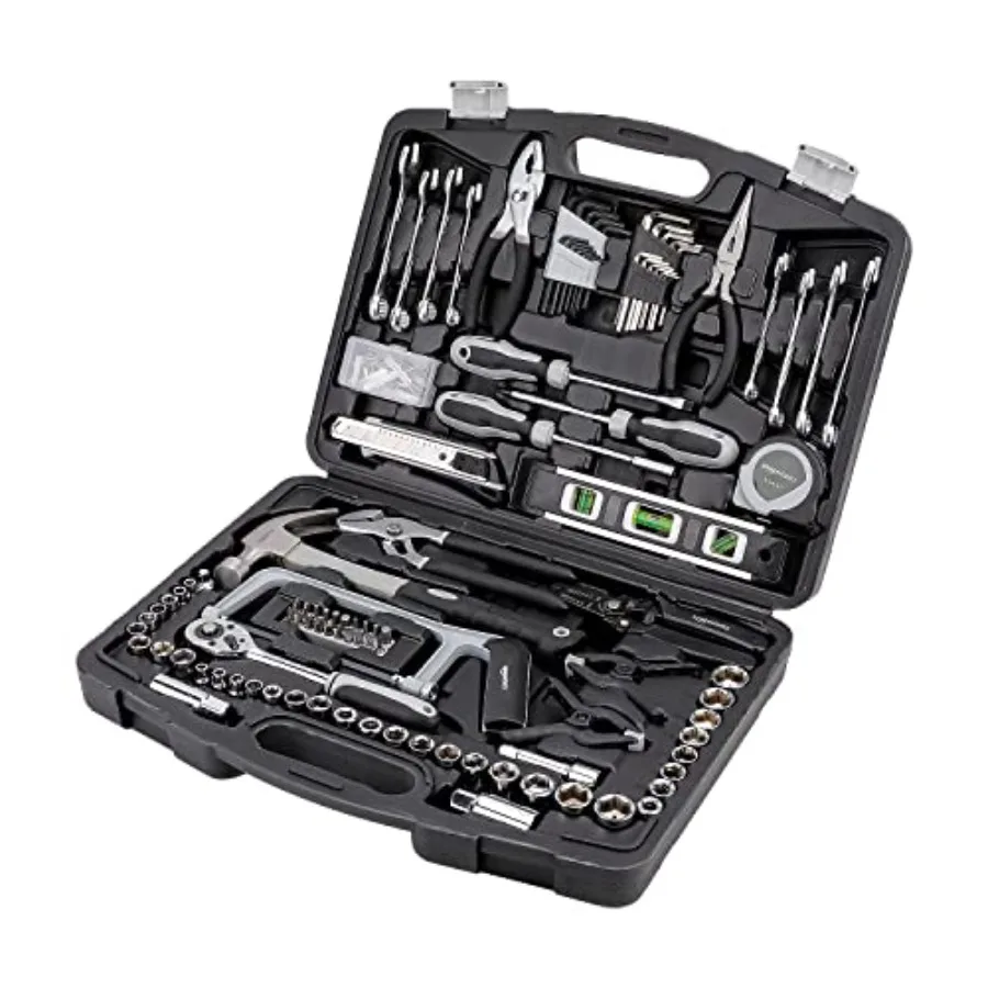 

【Spot goods】AmazonBasics 173-Piece General Household Hand Tool Set
