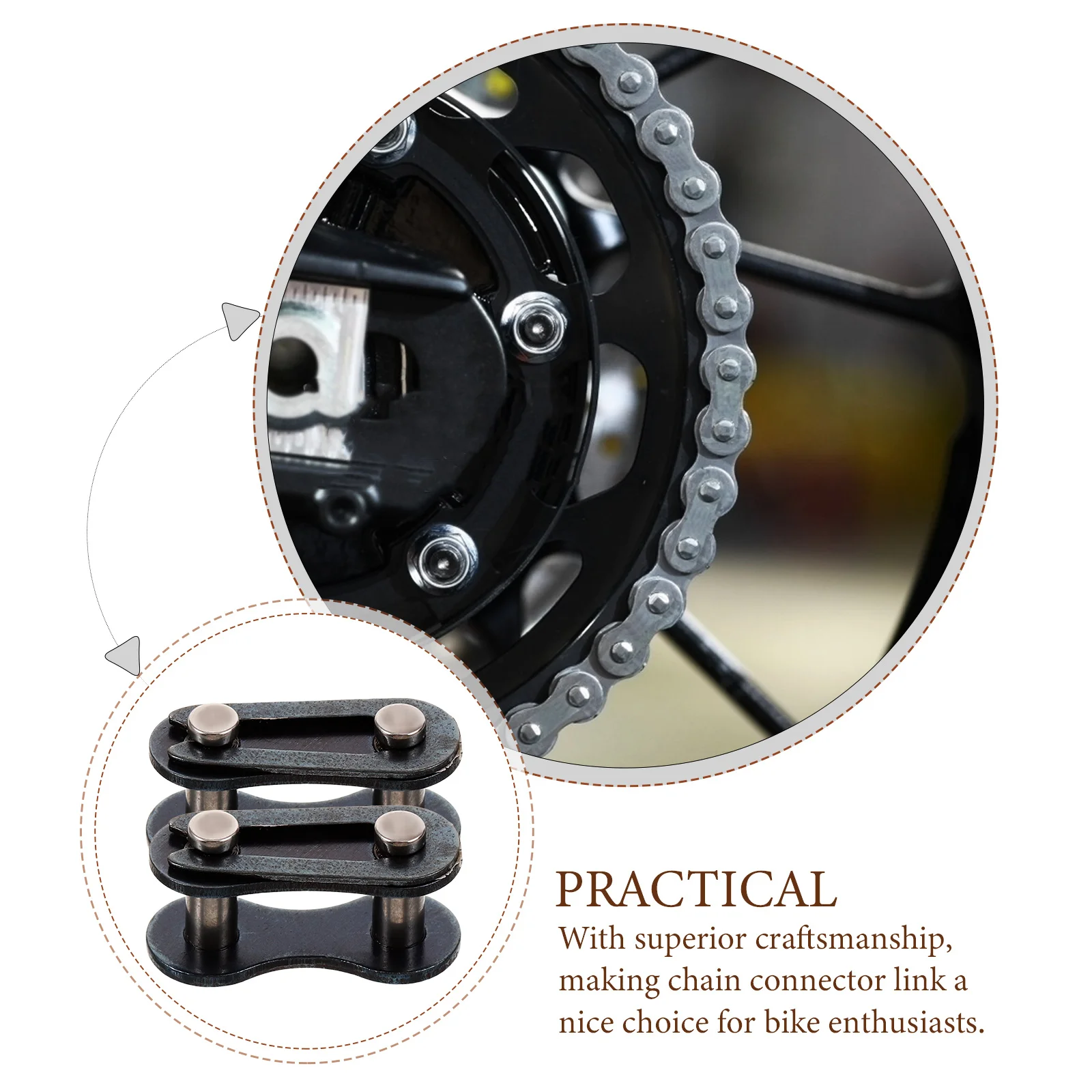 10pcs Bicycle Chain Connector Link Alloy Fastening Joint For Secure Chain Connection Durable Roller Link Replacement Bike