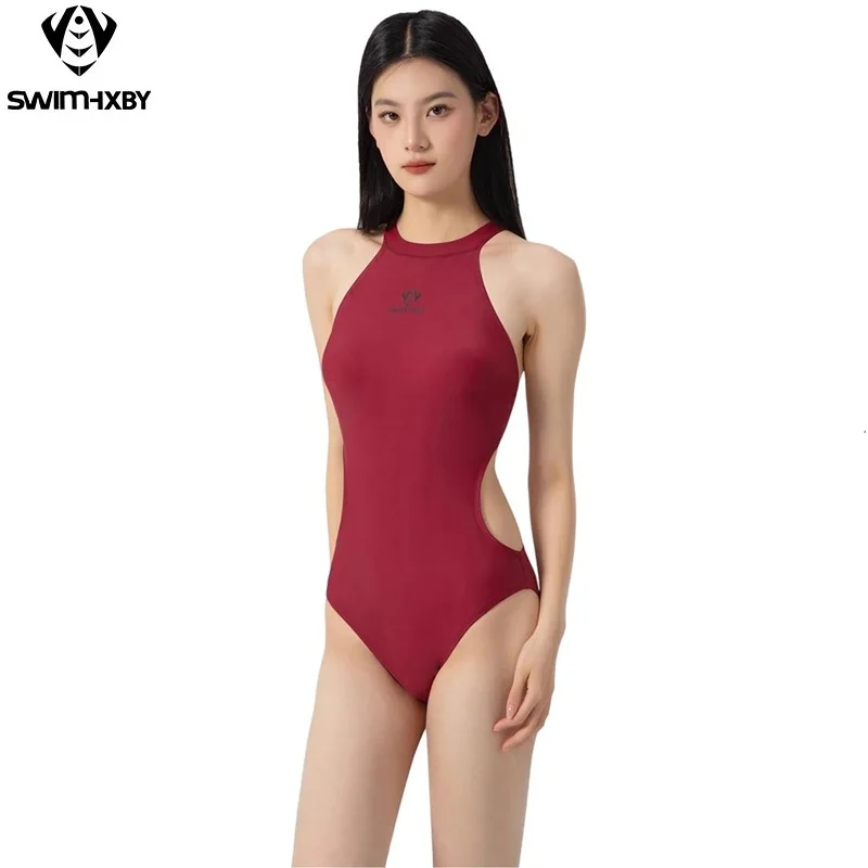 Women's 2025 New Professional Sporty Swimwear Belly Covering And Slimming Swimsuits White One Piece Beachwear With Padded