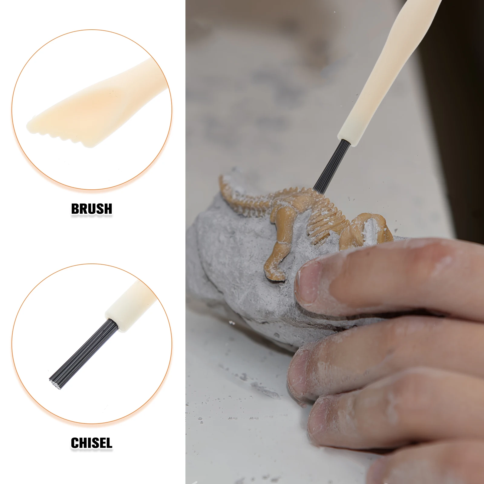 24-delige stem educatieve opgravingsset Dinosaurus graafgereedschap Interactieve archeologie Wetenschapsset Beitelborstel voor kinderen