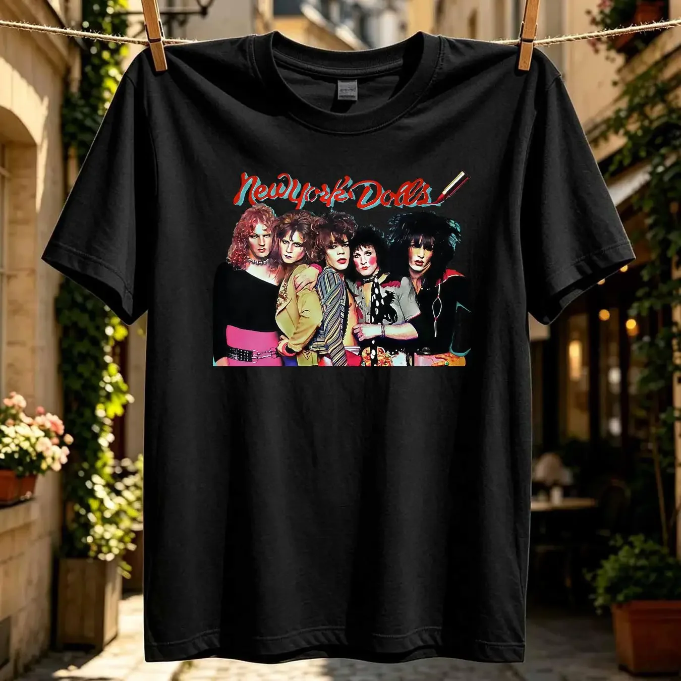 washed T Shirt New York Dolls band Member White men All size ND2174 long sleeves vintage Washed Slightly streetwear Comfortable
