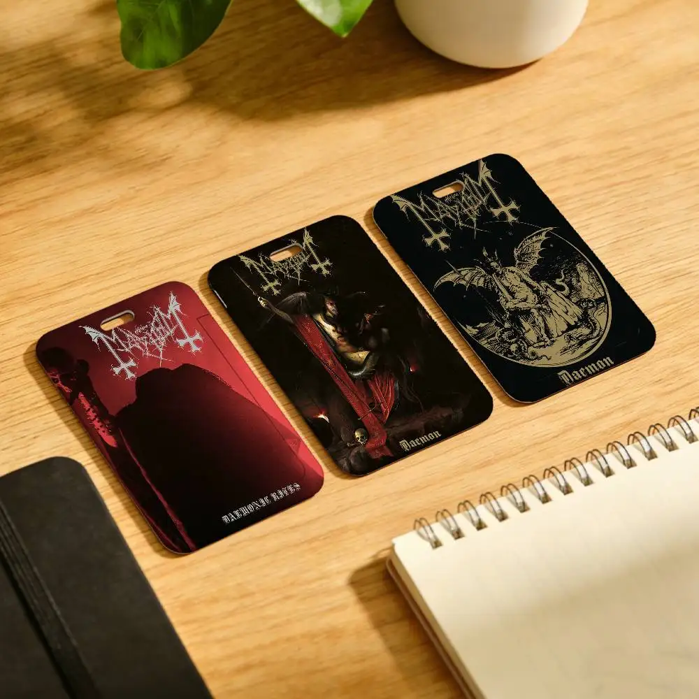 Band M-MayHem-M Daemonic Holder Lanyard Card Cover Student Campus Hanging Neck Bag Card ID Card Holders Key Gifts