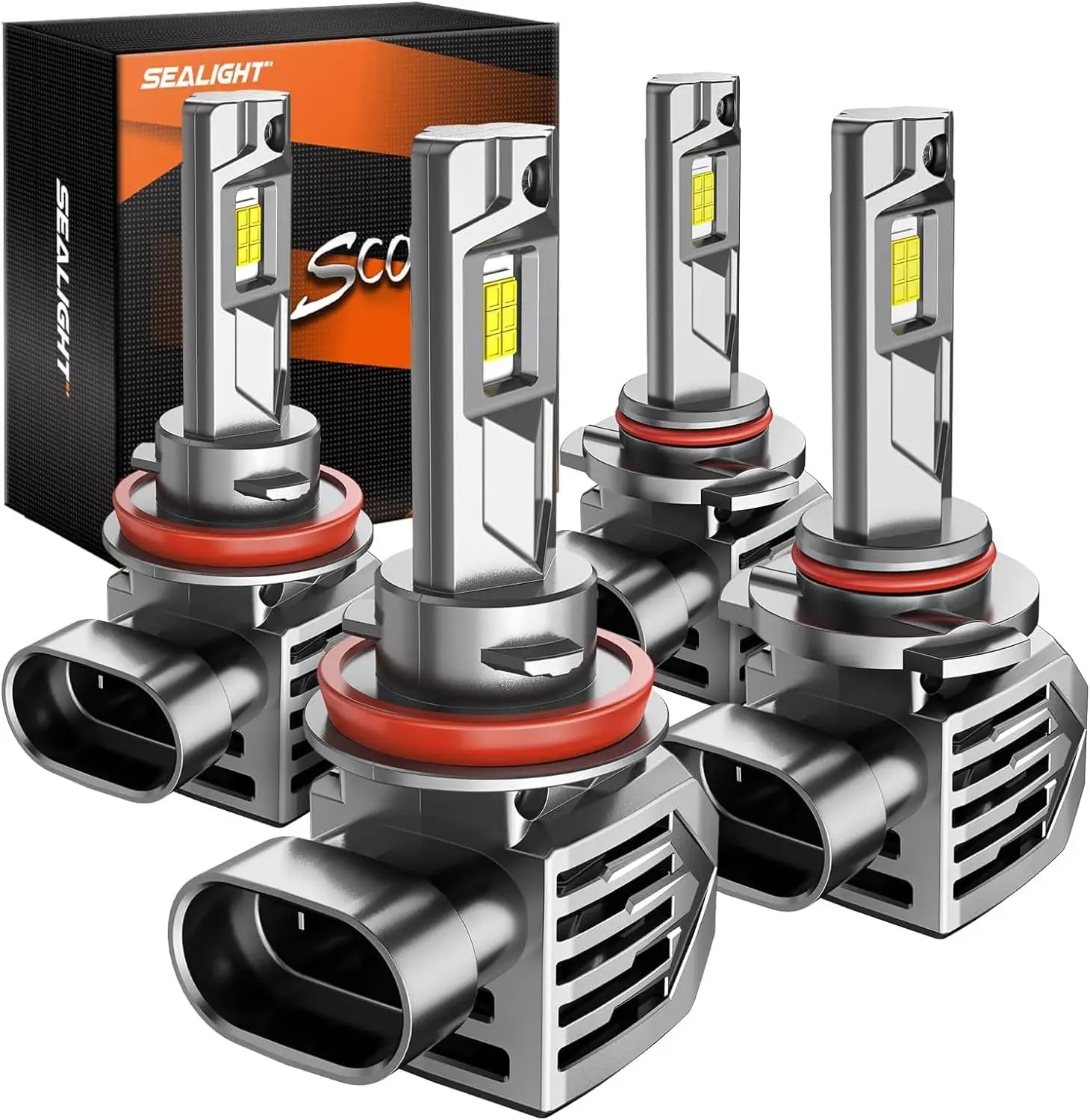 

Ultra-Bright H11/H8/H9/9005 Fog Light Bulbs, 120000LM, 6500K White, Easy Install, 10-Year Lifespan, Plug-N-Play, 4-Pack