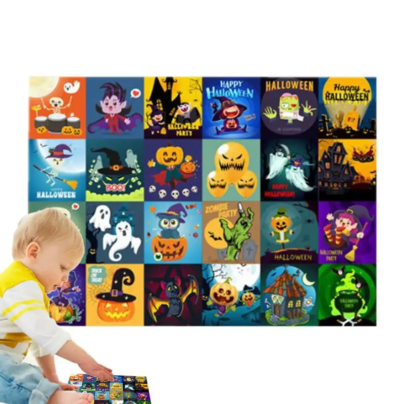 Rompecabezas de Halloween para niños, rompecabezas de calabaza fantasma de cuenta atrás, juego de rompecabezas, calendario de Adviento de Halloween, rompecabezas para cuenta atrás