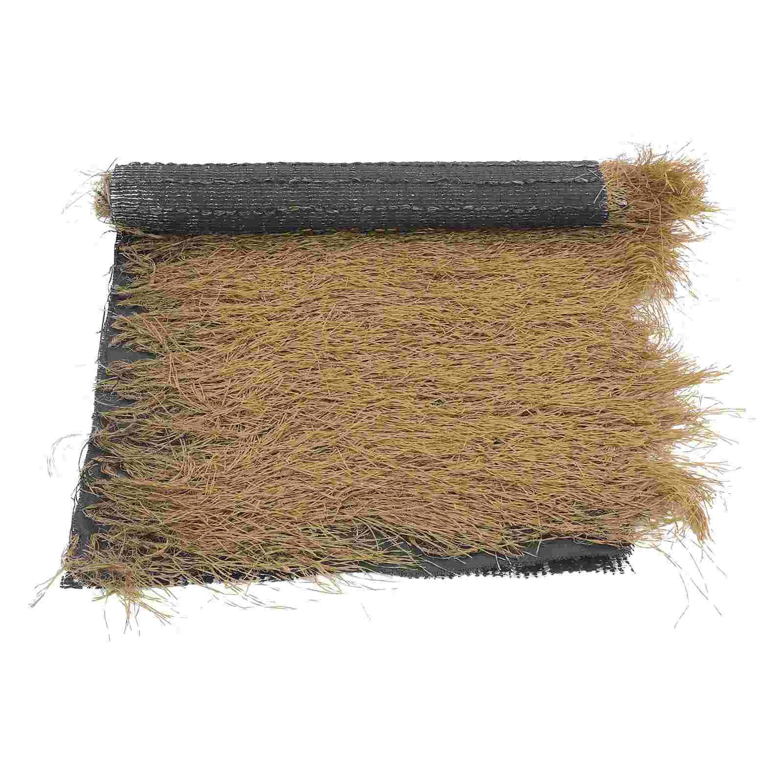 

Thatched House Tiles Rug Area Rugs Roofig Paper Mulch Blind Grass Simulation Cover Mexican Straw The Fence