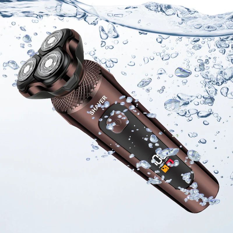 Barbeador elétrico recarregável masculino multifuncional premium, cabeça de aço inoxidável de alta qualidade ajustável para corpo, usb doméstico