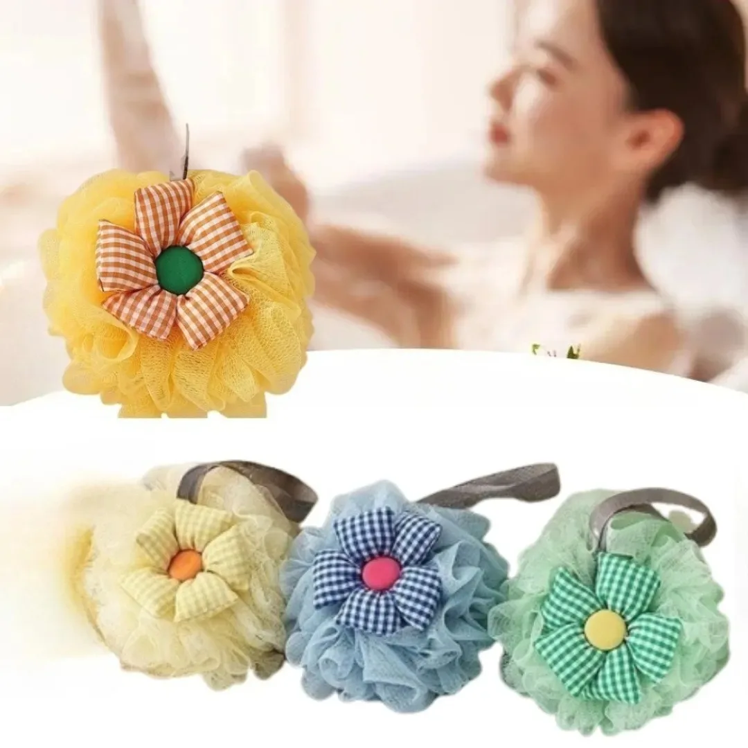 1pc Shower Mesh Foaming Sponge Body Scrub Exfoliating Back Brush Skin Cleaner Bath Bubble Ball Body Wash Bath Puff Skin Cleaner