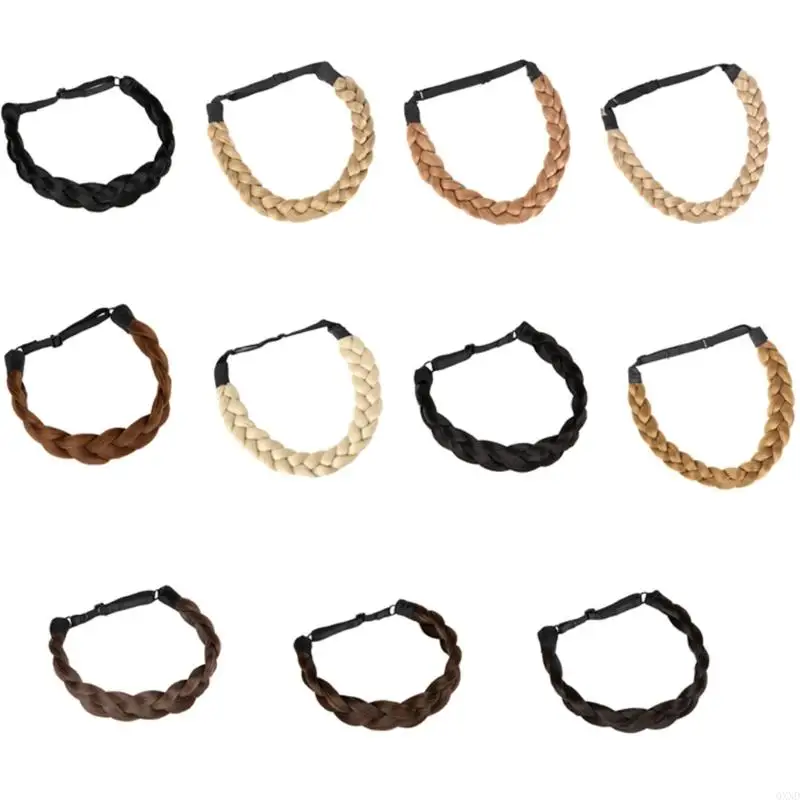 QXND Braided Hairpiece Elastic Hair Band Headband Wedding Hair Accessory Suitable for Everyday Wear or Special Event