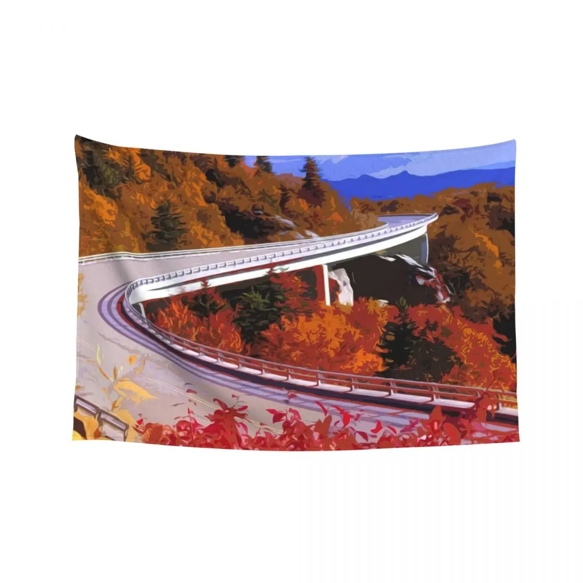 

Blue Ridge Parkway in Autumn Tapestry Cute Room Things Decoration Pictures Room Wall For Bedroom Aesthetics For Room Tapestry