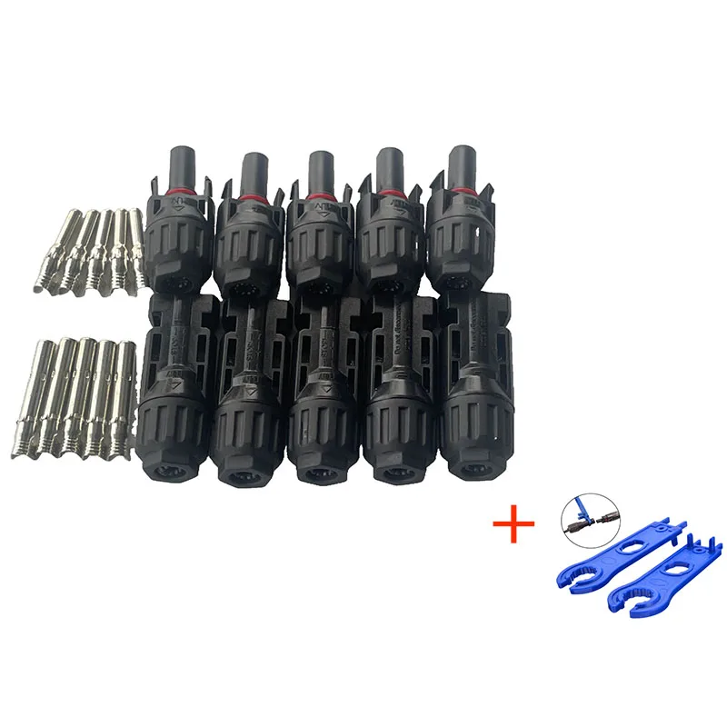 5/10 Paar Solaranschlüsse PV-Stecker 1000 V 30 A Solarpanel-Anschluss-Set für PV/MC-Kabel 2,5/4/6 mm2 erhältlich