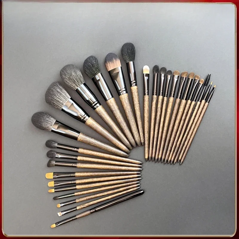 28 makeup brush sets Professional full set of animal hair sets Brushes for makeup artists Genuine Cangzhou wool brushes