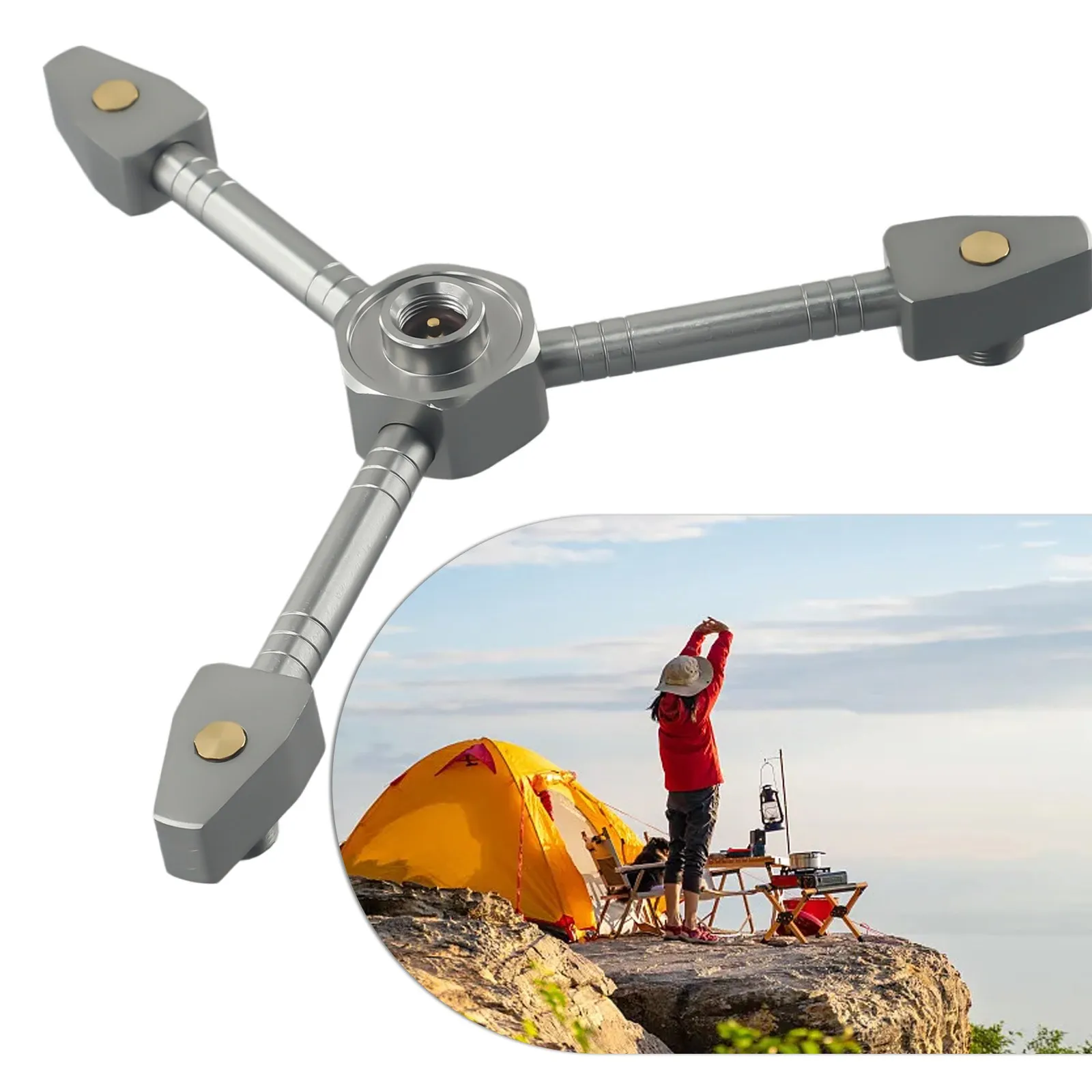 Adapter Camping Stove Garden Indoor Office Outdoor Safe Use Silver Threads About 97g Accessories Gas Tanks Parts