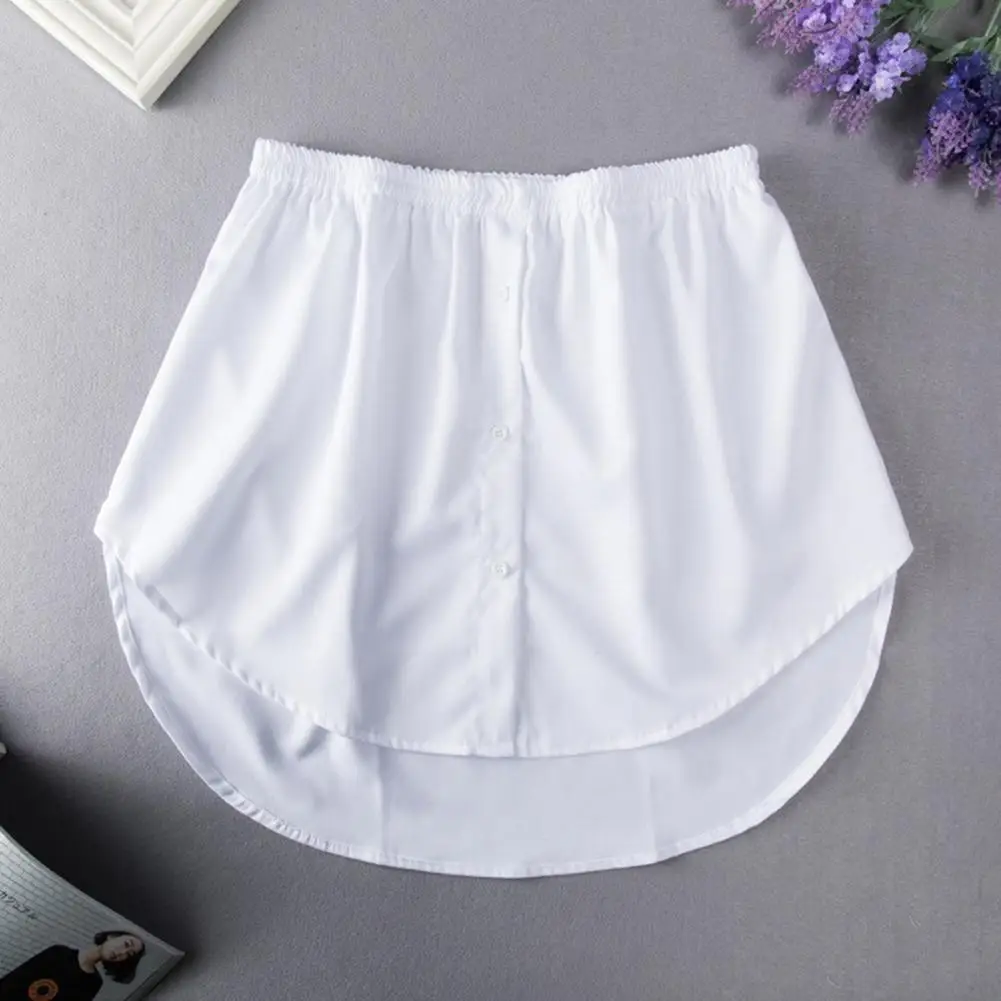 Women Mini Skirt Elastic Waist Design Solid Color Short Skirt Buttons Decor Casual Style Bottom Wear