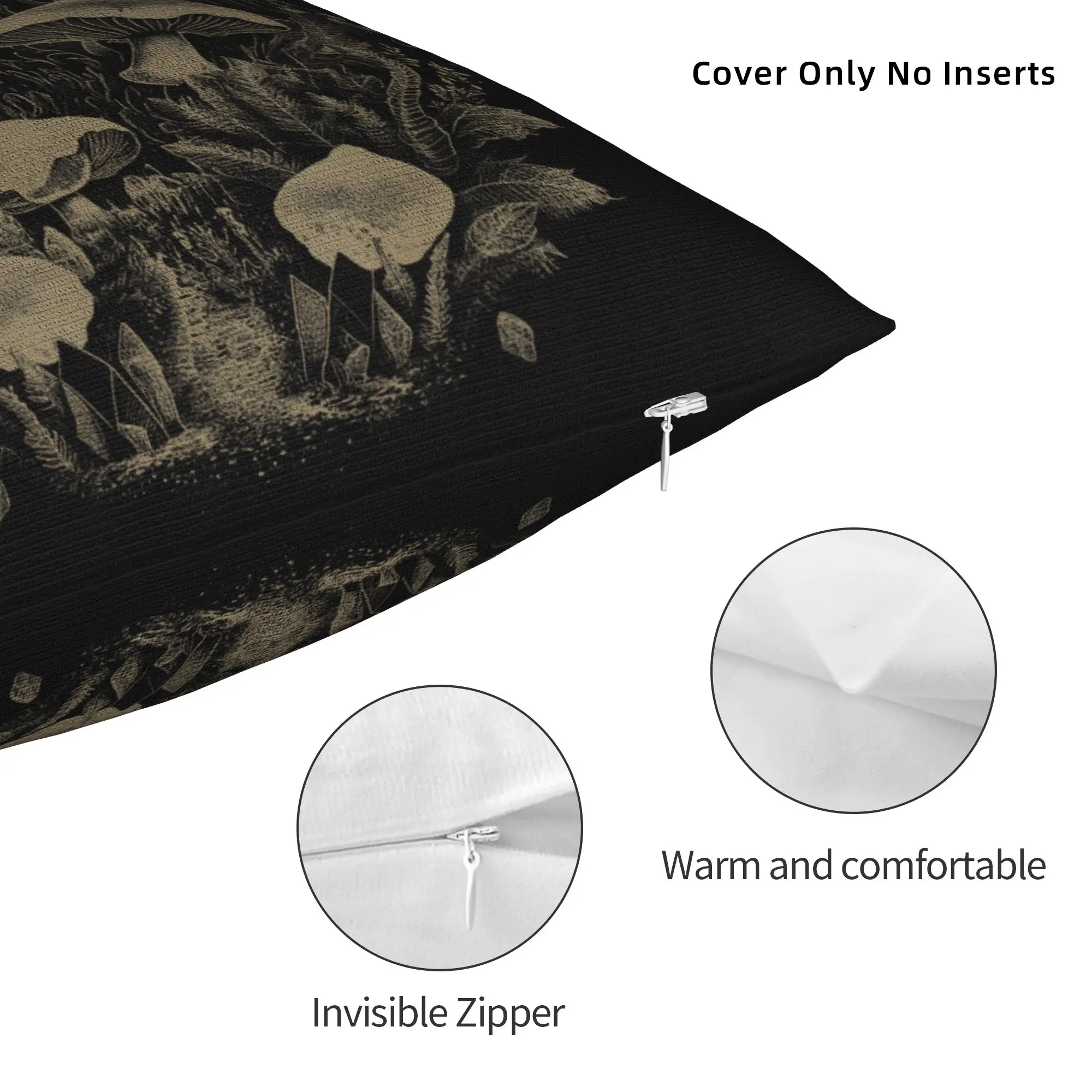 Cute Fairycore Luna Moth Grunge Aesthetic Pillowcase Printing Polyester Cushion Cover Goblincore Pillow Case Cover Home Zipper