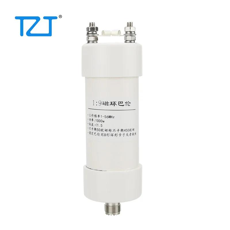 TZT 1:9 Balun 1000W 1:9 Antena Balun Entrada 50Ω a salida 450Ω para onda corta SSB CW LSB USB AM FM