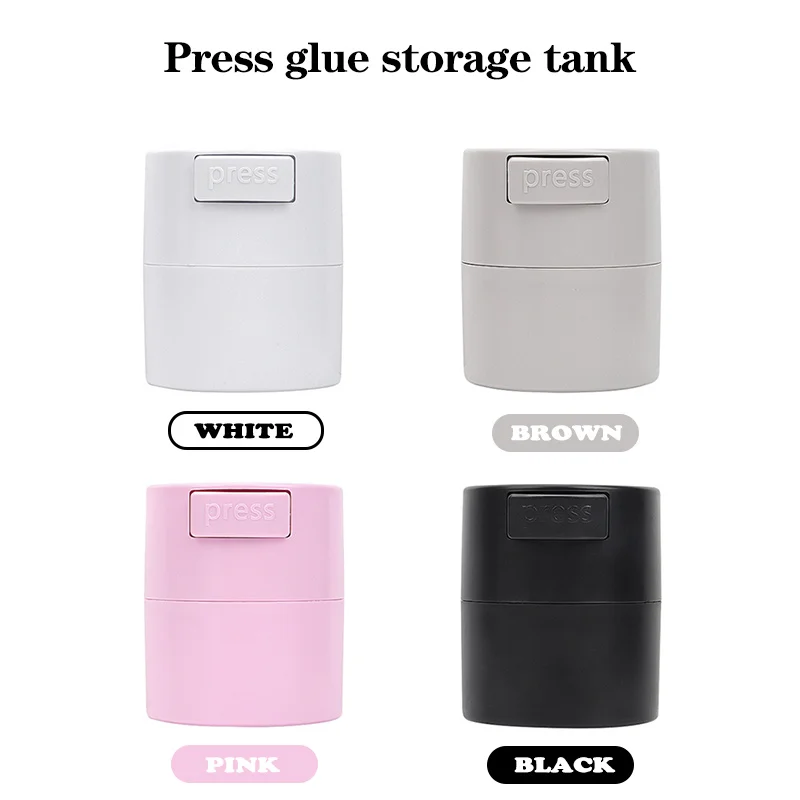 1 個色まつげ接着剤貯蔵タンクホルダーコンテナ接着剤スタンド密封された保存瓶活性化密封ボックス 4 セルコンテナ