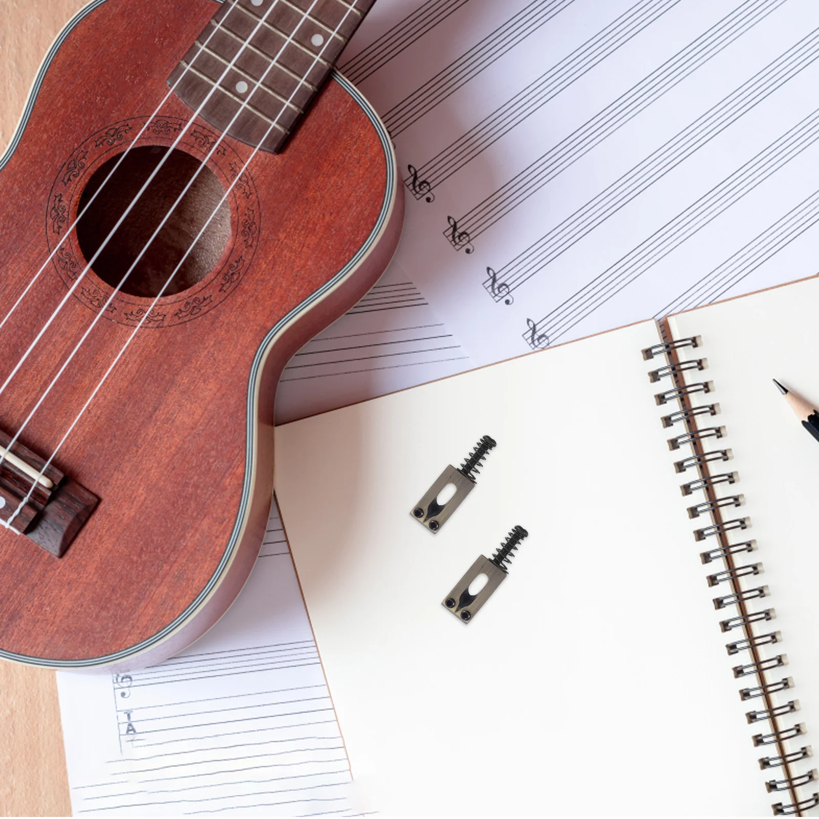 

6 Pcs Electric Guitar Accessories Tremolo Bridge Screws Saddle Chrome Parts Zinc Alloy