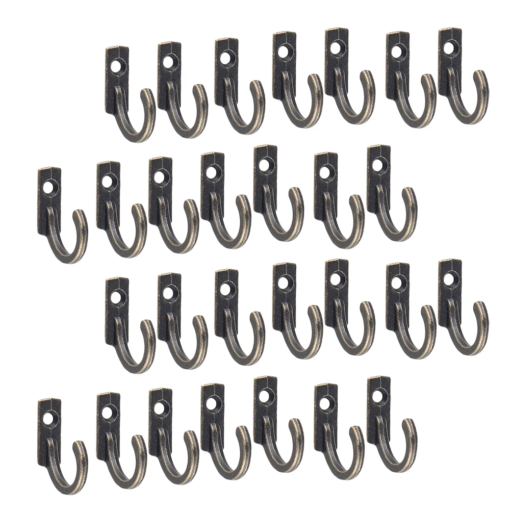 

100 Pcs Single Hole Wall Hooks Decorative Mount Clothes Hat Coat Hanger Zinc Alloy Vintage Bathroom Living Bedroom Closet