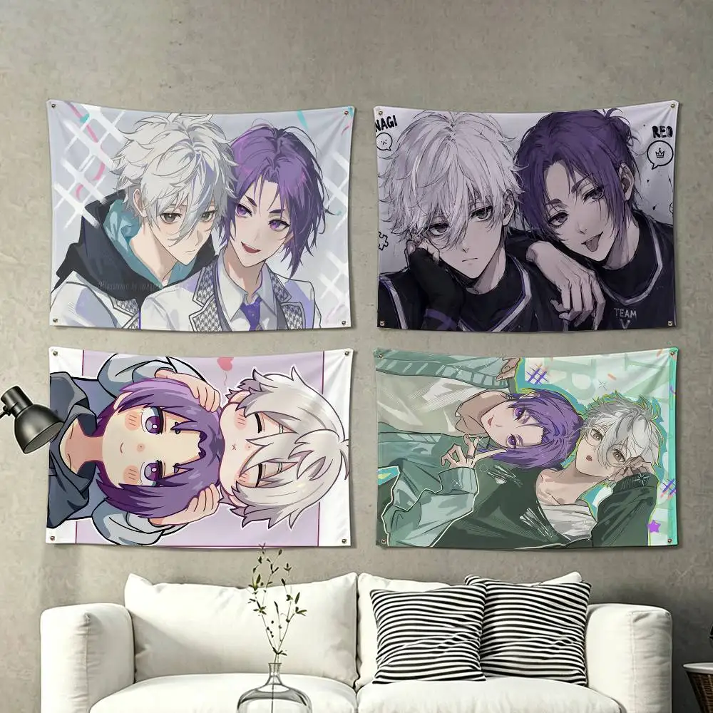 Seishiro N-Nagi R-Reo M-Mikage NagiReo  Flags for Bedrooms Home Decor Items Outdoor Decors Garage Decoration Flaga