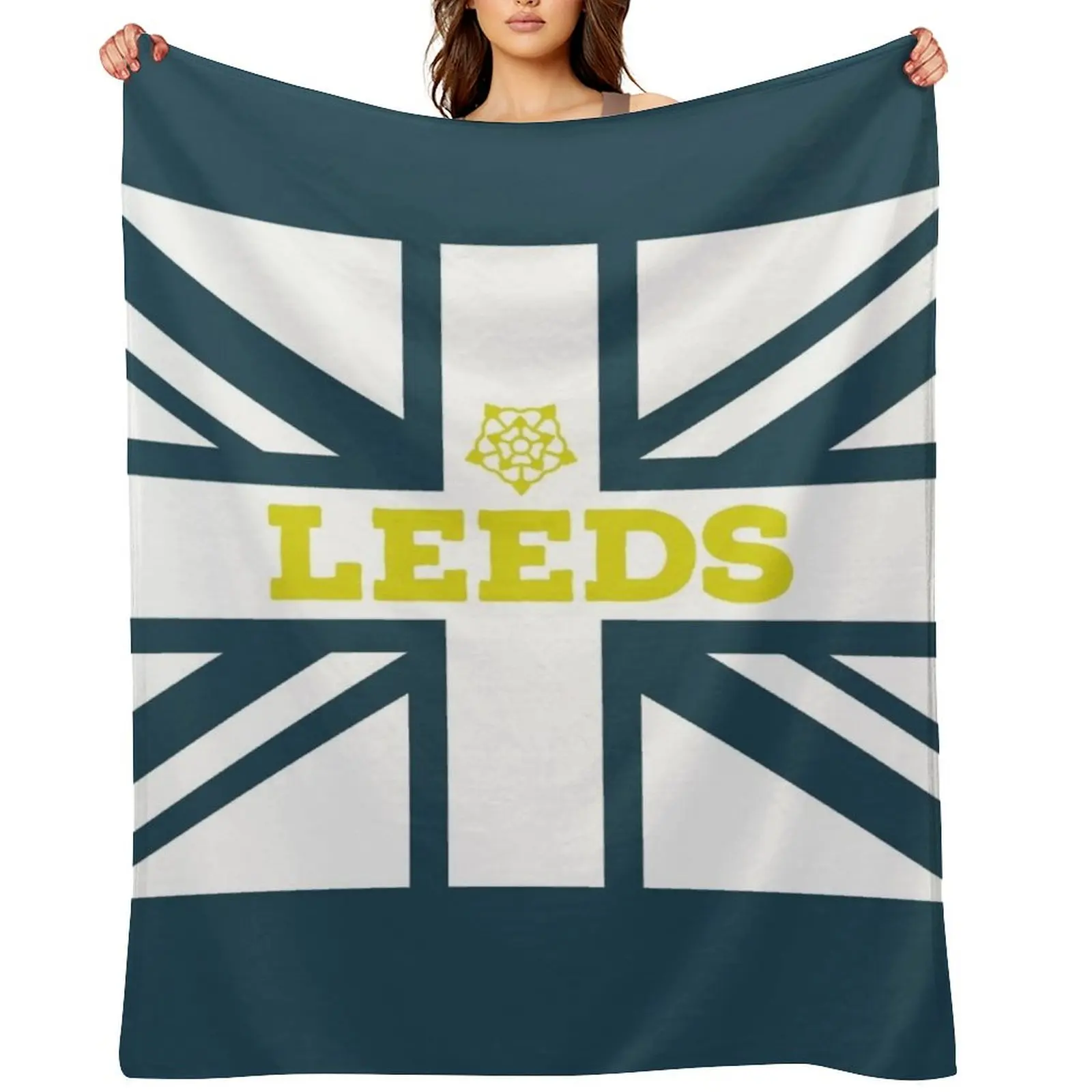 Leeds Union Jack manta manga anime saco de dormir mantas suaves a cuadros