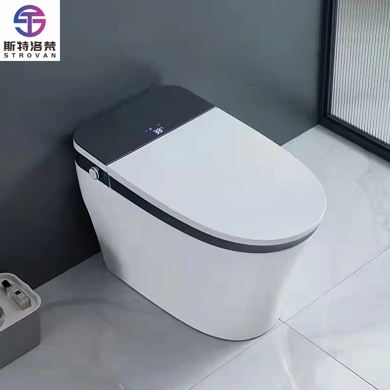 

ZXHK Hot Sale Bathroom One Piece Auto Open Intelligent Electronic Bidet Heated Sensor Automatic Flush Wc Smart Toilet Bowl with