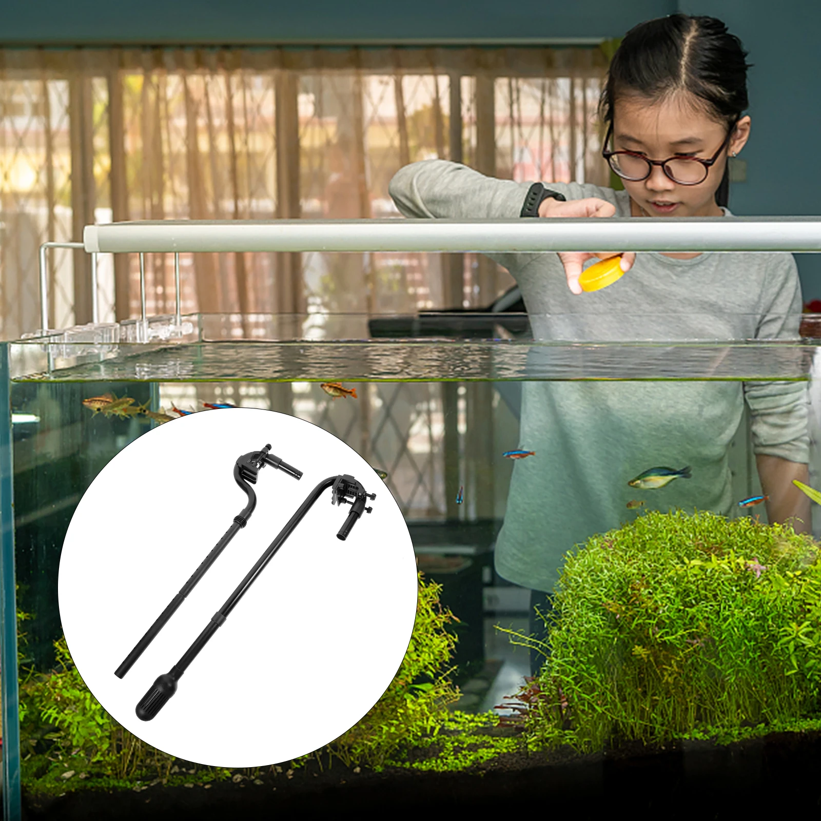 

Fish Tank Water Tube Durable Plastic Design Inflow Outflow Hose Aquarium Tubing Replacement Accessory For Filters