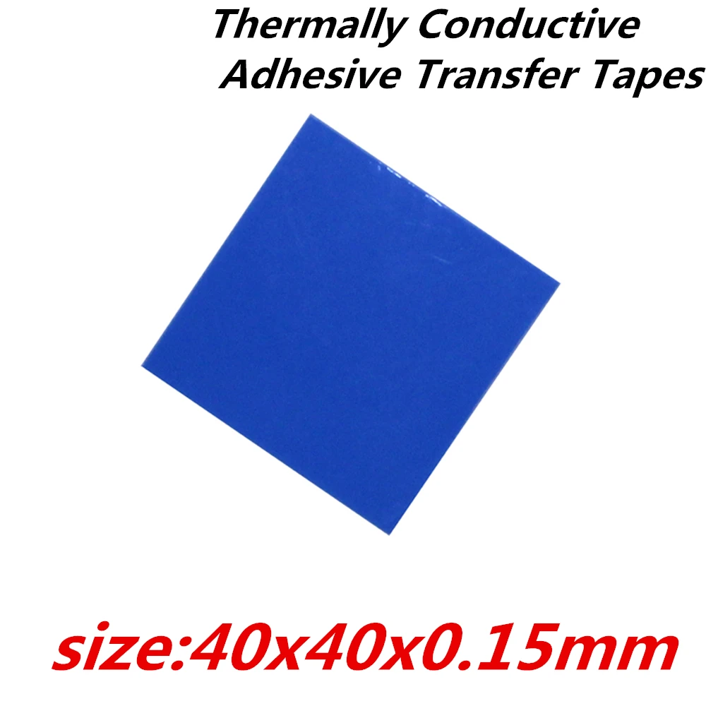 

30pcs/lot 40x40mm Thermally Conductive Adhesive Transfer Tapes thermal pad double sided tape for heatsink radiator