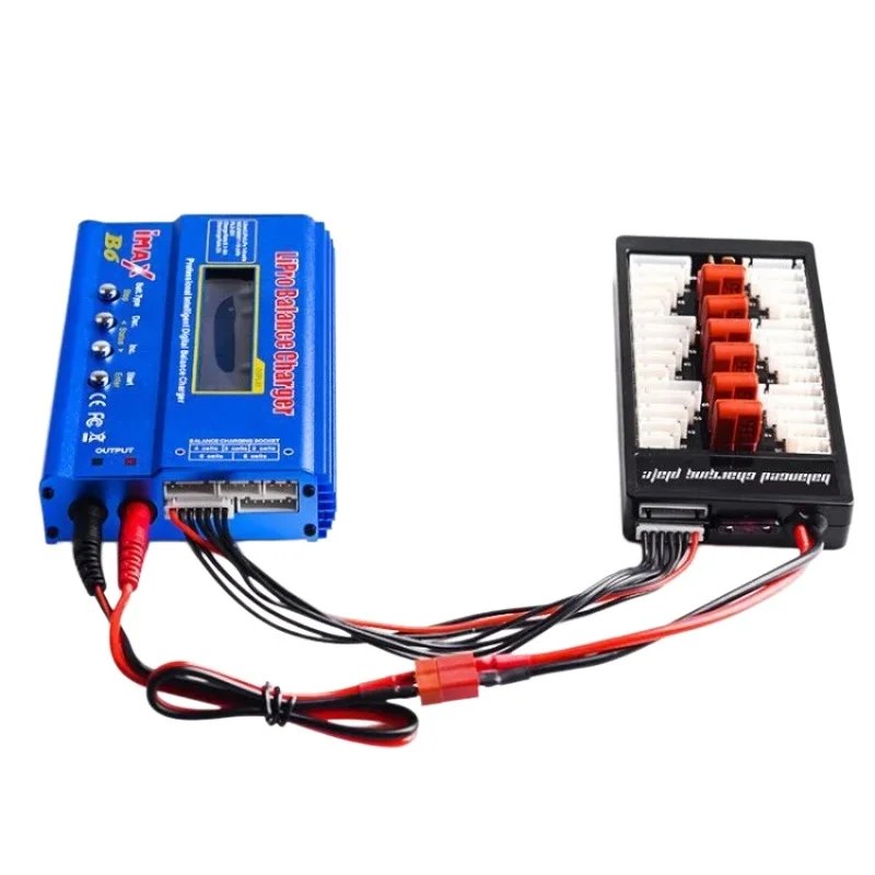 Parallel Charging Board T Plug 2S 3S 4S 5S 6S Lipo Battery For IMAX B6 B6AC B8 6 in 1 Balance Charger Plate RC Drone Car Boat