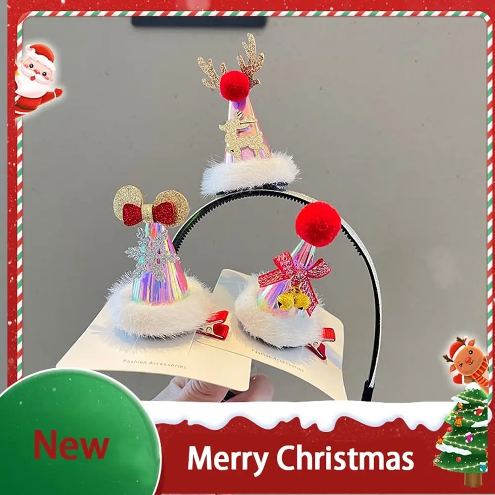 

Costume Dress Up Merry Christmas Decor Korean Hair Accessories Christmas Hat Hairpin Antler Headband Glow Children Hair Clip