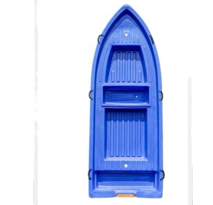 8 Persons 4m Double Deck Hard PE Plastic Motor Blue Boat For Fishing Anti-Acid/Corrosion