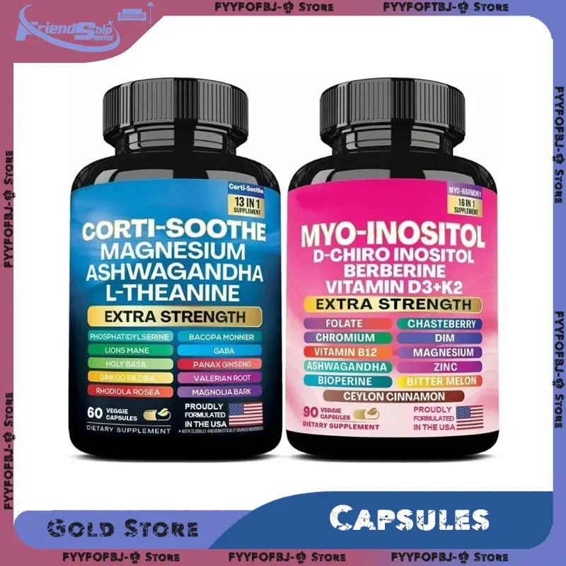 

Arginine Neuroamine Capsules Soothe-Smooth Multivitamin Myo-Inositol Combo Glycine L-Theanine Ashwagandha Herbal Blend-D