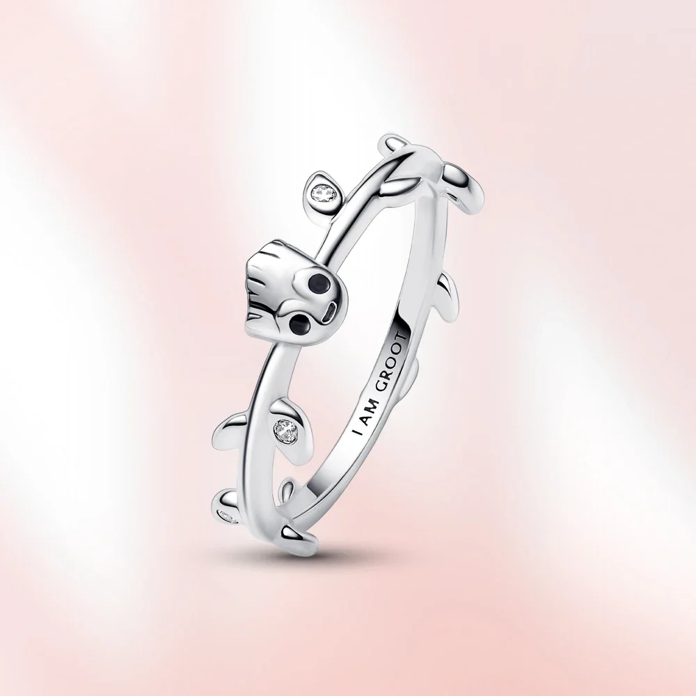 Disney Guardian of The Galaxy Groot Sterling Silver Rings for Women Fashion Original Silver Ring Jewelry Couple Ring Gift