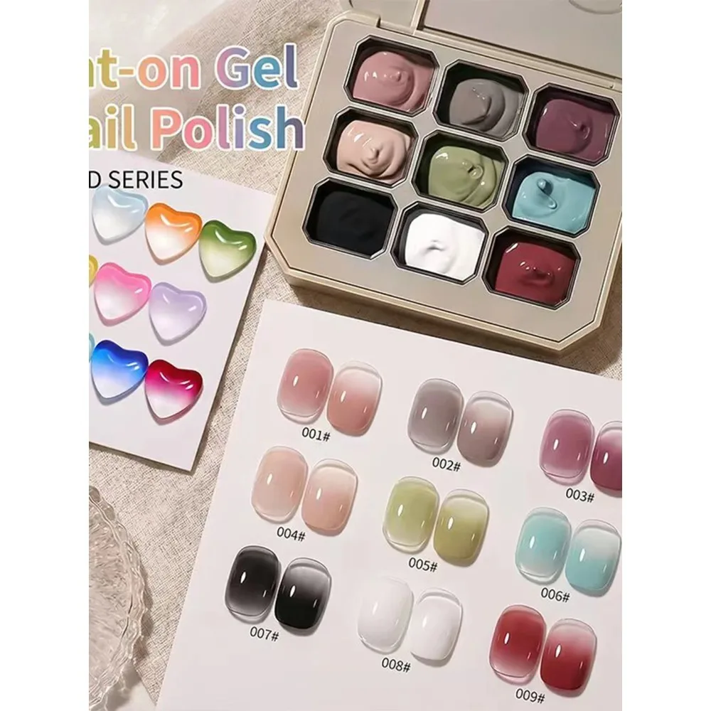 9-color solid gradient high-saturation blush nail polish, French manicure gel, suitable for nail technicians and beginners. image 6