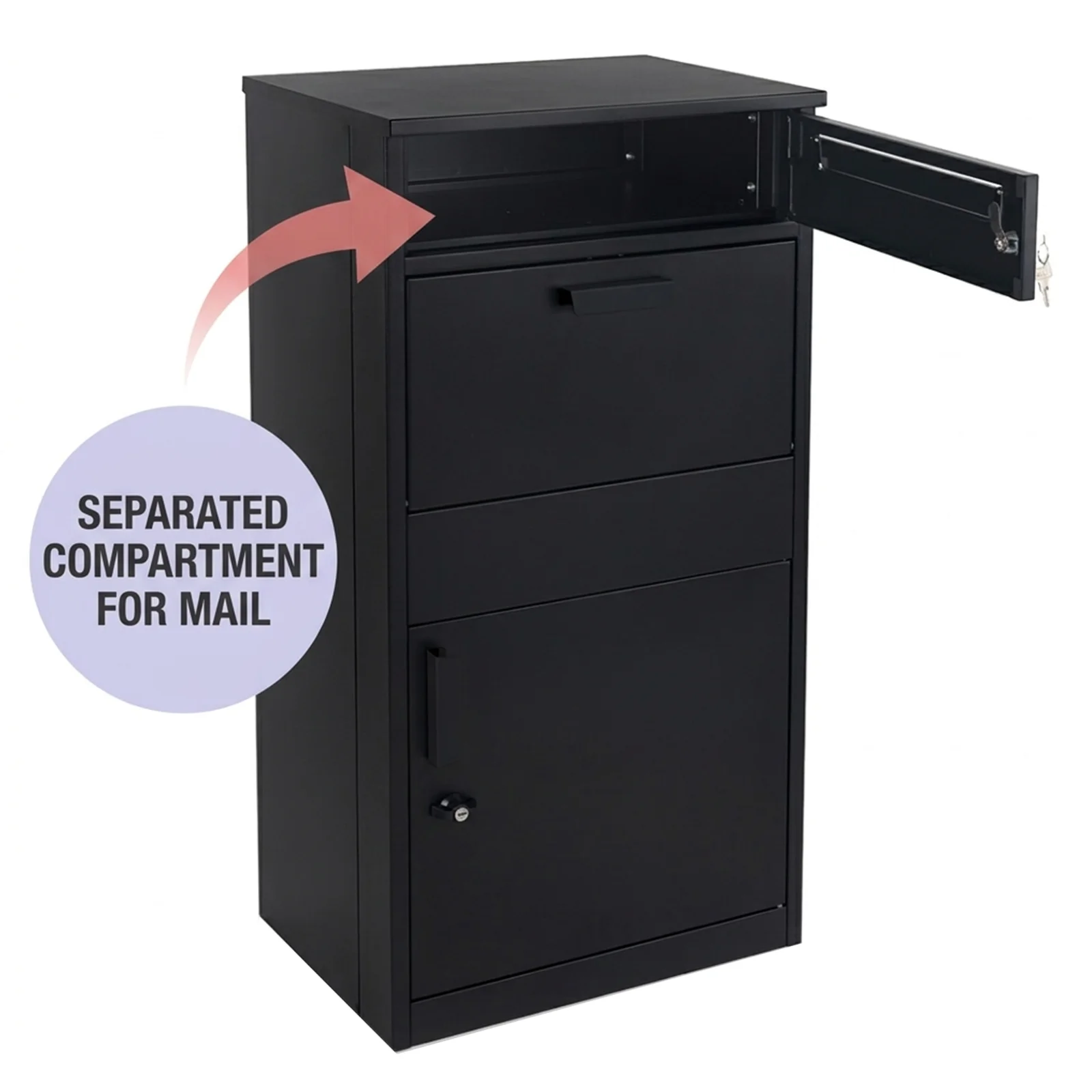 Knock-Down Parcel Drop Box Flat Pack Galvanized Steel Lockable Outdoor Parcel Mailbox Packages OEM ODM Mailbox for Parcel