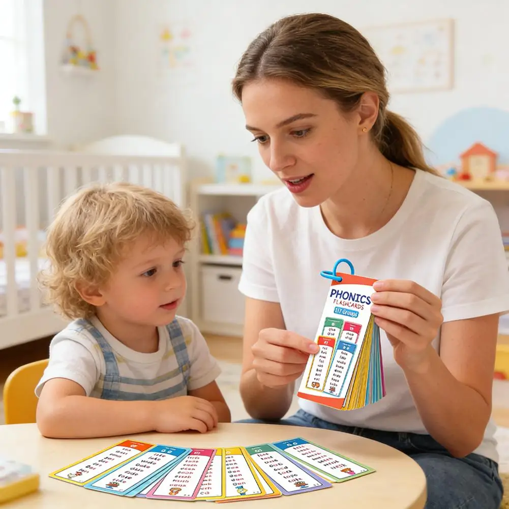 Phonics Flashcards Kids English Pronunciation Rules Learning Reading Vocabulary Memory Early Educational Toys for Age 3+