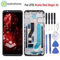 AMOLED LCD Screen For ZTE Nubia Red Magic 3s Phone 6.65 Inch Display with Frame Full Digitizer Assembly Replacement